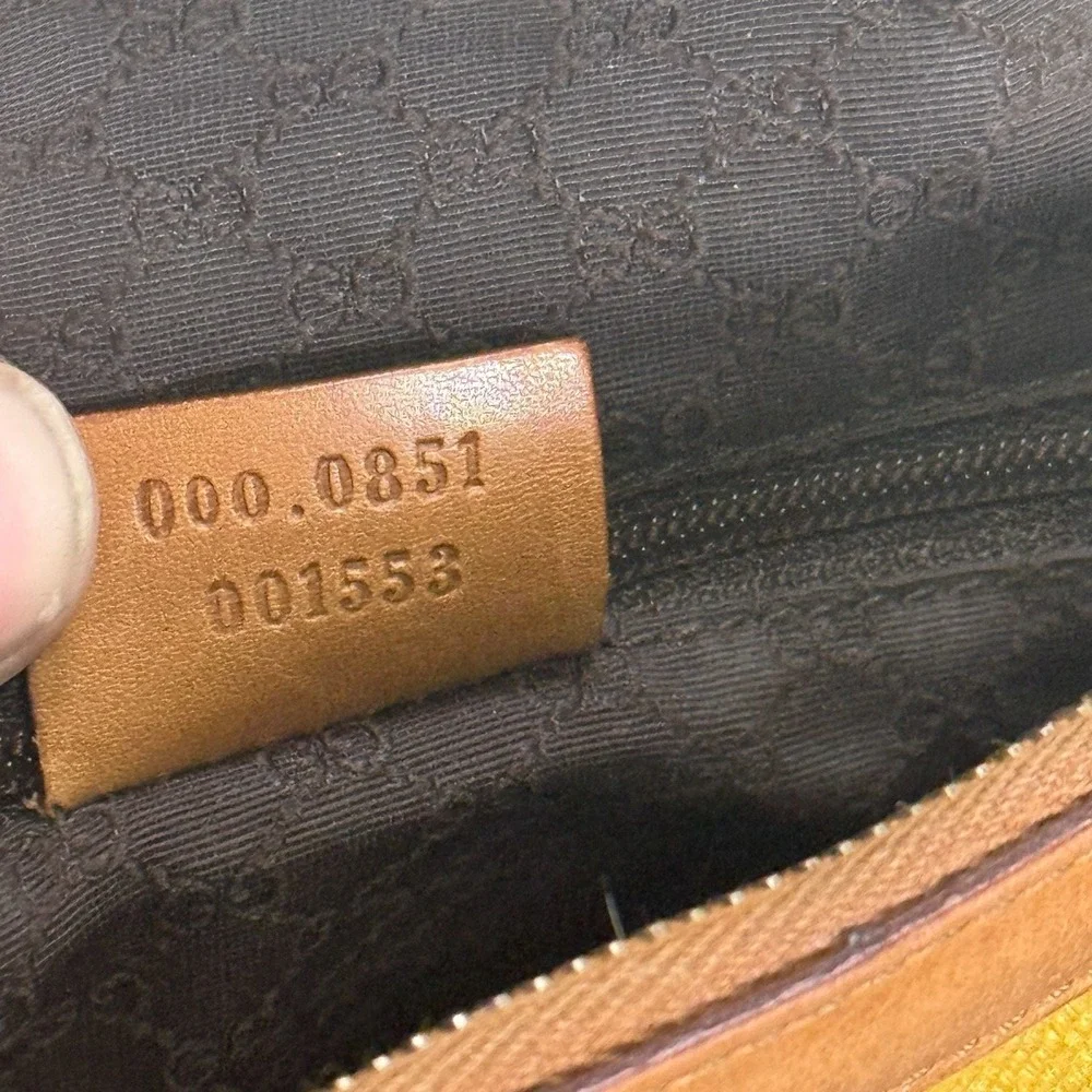 Vintage‎ Gucci Sherry Line Leather Boston Bag Tan Brown